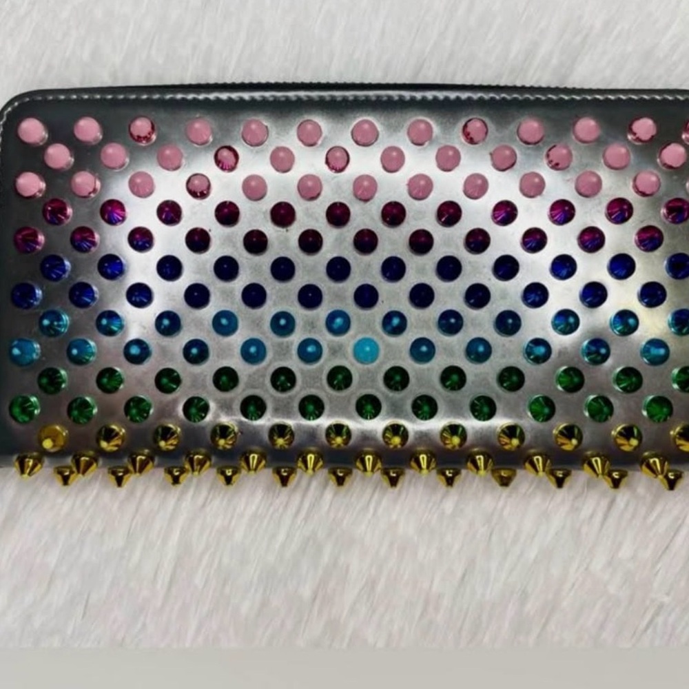 christian louboutin rainbow panettone wallet rare!